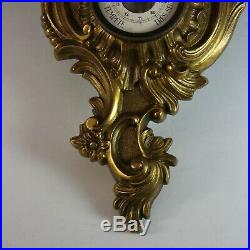 Original Antique French Bronze Barometer