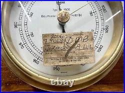 Original Authentic Reclaimed Marine Instrument Barigo Barometer Typ Nr. 1500