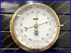 Original Reclaimed Antique Marine Sestral Aneroid Barometer Made in England