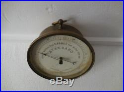 Original antique19th Century French HPBN Holosteric-Brass Barometer with Glass