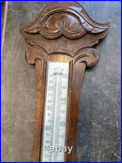 Osterley Park England Aneroid Barometer 19th Century Oak Brass Glass