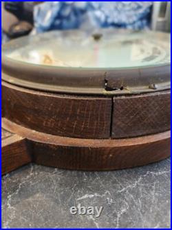 Osterley Park England Aneroid Barometer 19th Century Oak Brass Glass