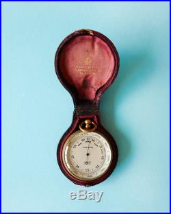 Pocket Barometer, Cased, Edward & Sons, 1910, Good Condition