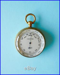 Pocket Barometer, Cased, Edward & Sons, 1910, Good Condition