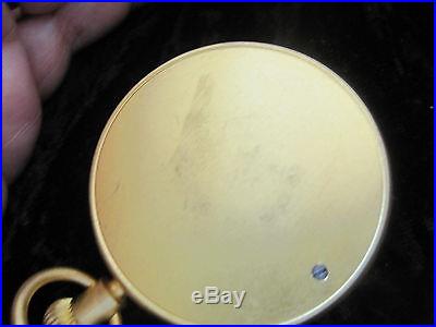 Pocket Barometer Krogit CHR Gold Tone Vintage Antique
