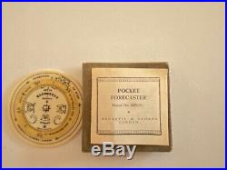 Pocket Forecaster Barometer Negretti Zambra with Box and Papers