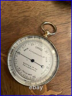 Queen & Co Philadelphia Pocket Barometer Altimeter