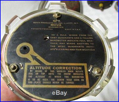 RARE 1920's MOVA ANEROID BAROMETER Advertising Piece Glenside PA