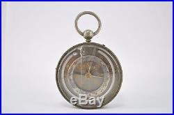 Rare 19th Century Italian Cased Pocket Barometer Compass & Thermometer