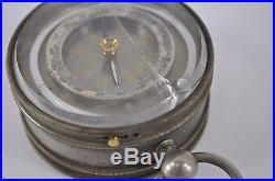 Rare 19th Century Italian Cased Pocket Barometer Compass & Thermometer