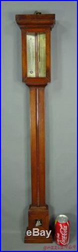 RARE 19th C. 1850s American Stick Barometer by F. C. D. McKAY, Warsaw, New York