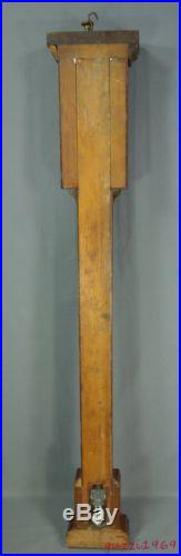 RARE 19th C. 1850s American Stick Barometer by F. C. D. McKAY, Warsaw, New York