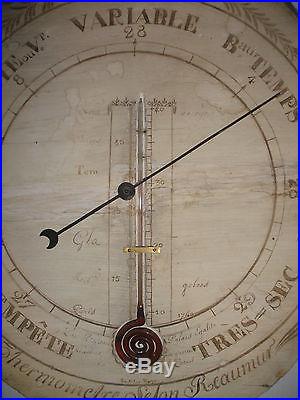 RARE ANTIQUE 18thc 1749 LOUIS XVI REAUMUR BAROMETER THERMOMETER FRENCH PARIS