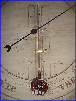 RARE ANTIQUE 18thc 1749 LOUIS XVI REAUMUR BAROMETER THERMOMETER FRENCH PARIS