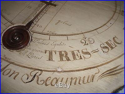 RARE ANTIQUE 18thc 1749 LOUIS XVI REAUMUR BAROMETER THERMOMETER FRENCH PARIS