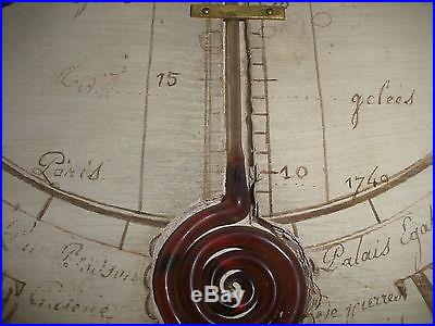 RARE ANTIQUE 18thc 1749 LOUIS XVI REAUMUR BAROMETER THERMOMETER FRENCH PARIS