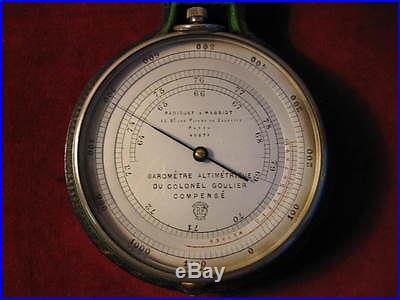 RARE ANTIQUE BAROMETER barometre French Colonel Goulier RADIGUET MASSIOT compass