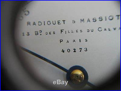 RARE ANTIQUE BAROMETER barometre French Colonel Goulier RADIGUET MASSIOT compass