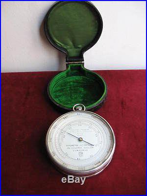 RARE ANTIQUE BAROMETER barometre French Colonel Goulier RADIGUET MASSIOT compass