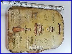 RARE Antique Unique Barometer Wooden Paper Weather Sailing Nautical Tool
