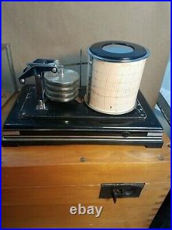 RARE Barograph Lufft K Koch Barometer with Wood Carry Case