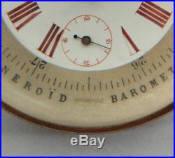 RARE Lrg Antique Tiffany French Magnifying Glass Ball Aneroid Barometer & Clock