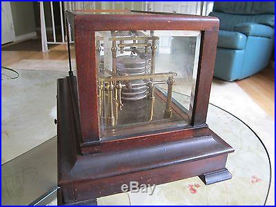 RARE NICE BAROGRAPH W/VISIBLE WEATHER DIAL STORMY RAIN CHANGE FAIR VERY DRY RARE