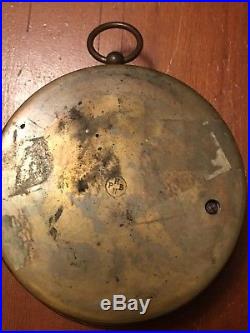 RARE Paul Naudet /S. THAXTER & SON Boston Brass Enamel Holosteric Barometer 1890
