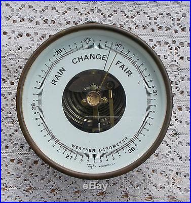 RARE Vintage Taylor Weather Barometer HPYC Trophy 1946 Betthad Brass Metal LOOK