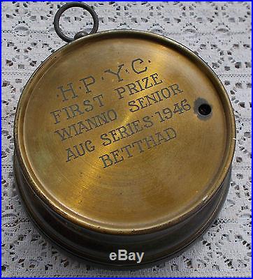 RARE Vintage Taylor Weather Barometer HPYC Trophy 1946 Betthad Brass Metal LOOK