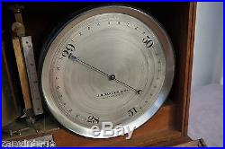 RARE Vtg 1850s Antique Cased Instrument Barometer Barograph & Clock by JB DANCER