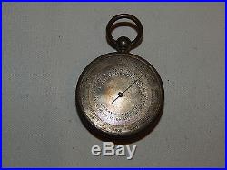 R. WIND VERANDERLICH SCHON W 1800's Compensated Aneroid Barometer. POCKET SIZE