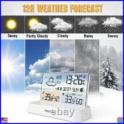 Raddy DT6 Weather Station Indoor Outdoor, Atomic Clock, Digital Color Display