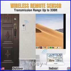 Raddy DT6 Weather Station Indoor Outdoor, Atomic Clock, Digital Color Display