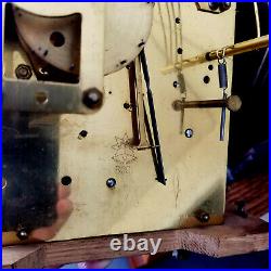 Rare 1900 Junghans Oak Westminister Chiming Grand Daugher Clock Only 50 Tall