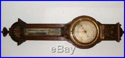 Rare 1900's Antique Negretti & Zambra London Stick Barometer Thermometer