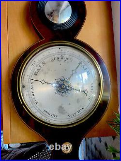 Rare Antique 18th Century English Georgian Barometer/Weather Station