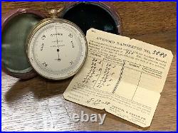 Rare Antique Aneroid Barometer #5880 By Keuffel & Esser With Case & Papers (2c)
