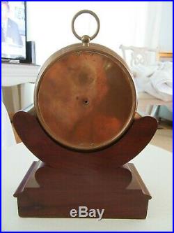 Rare Antique French BOURDAN Barometer Brass Wood Base 1890 Instrument Weather