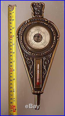 Rare Antique Mercier Aneroid Barometer Bronze Case
