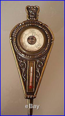 Rare Antique Mercier Aneroid Barometer Bronze Case