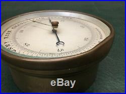 Rare Antique Paul Naudet Brass Holosteric Barometer France HPBN