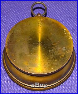 Rare Antique U. S. Coast Guard Holosteric Brass Barometer France