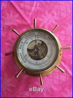 Rare Atco Aneroid Barometer Made In England Brass # F2
