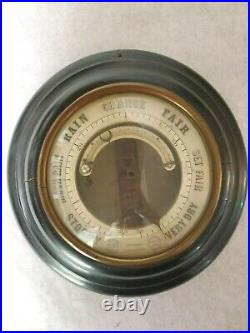 Rare E. BOURDON & RICHARD'S Wooden Wall Barometer London 1851 & Paris 1849 #9406