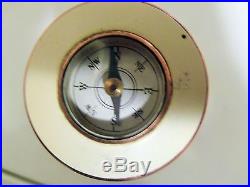 Rare German Nautical 1935 Brass Lufft Weather Pillar Barometer, Hygrometer