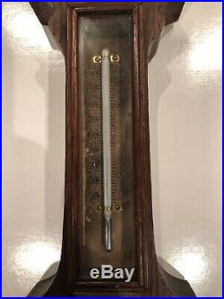 Rare Negretti & Zambra Antique Large London Wall Barometer Weather Forecaster