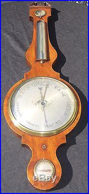 Rare Old 19th C Antique Banjo Barometer Thermometer Hygrometer W Horrod London