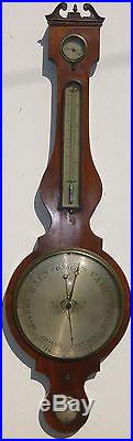 Rare Old 19th C Antique Banjo Barometer Thermometer Hygrometer W Horrod London