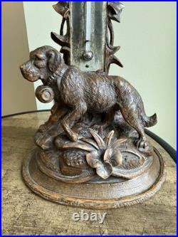 Rare Signed Antique 1870 Black Forest Carved Wood Alpine St. Bernard Bavaria Rare Signed Antique 1870 Black Forest Carved Wood Alpine St. Bernard Bavaria